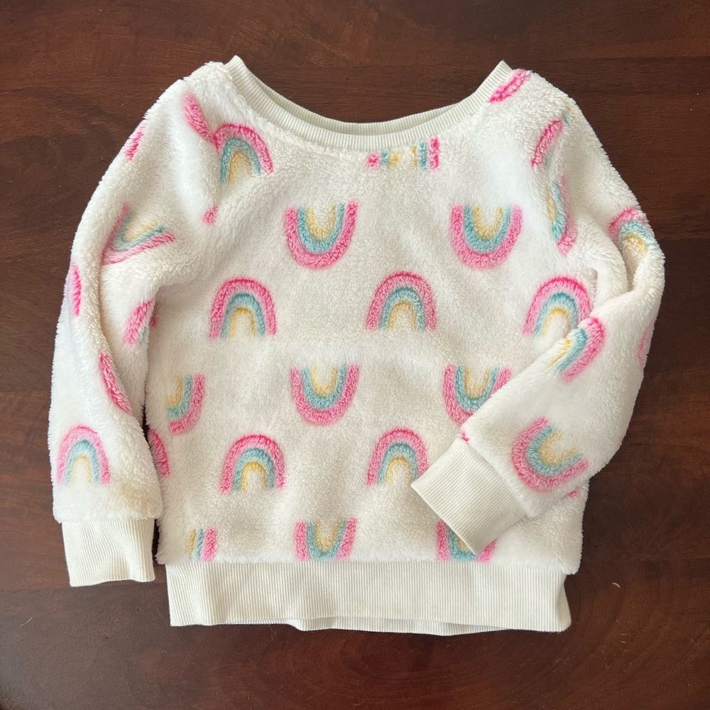 Cat & Jack Super Fuzzy Rainbow Sweatshirt